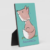 Plaque Photo Caricature pour bébé renard (Côté)