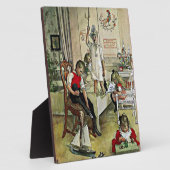 Plaque Photo Carl Larsson art : Noël matin (Côté)