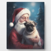 Plaque Photo Carlin Avec Noël Festif Du Père Noël (Devant)