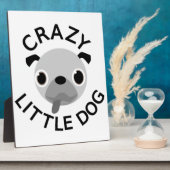 Plaque Photo Carlin fou petit chien (Côté)