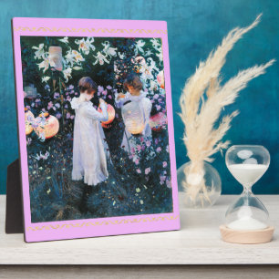 Plaque Photo Carnation, Lily, Lily, Rose, Sargent