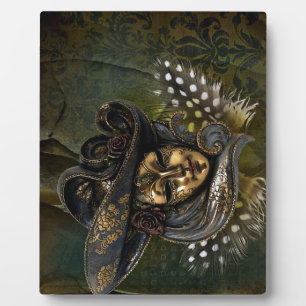 Plaque photo Carnival Masque-Vert Damas