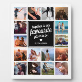 Plaque Photo Carré de mémoire en forme de collage de photos (Devant)