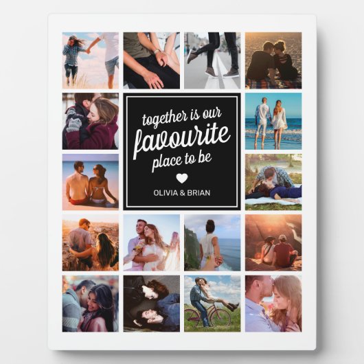 Plaque Photo Carré de photos en collage (Devant)