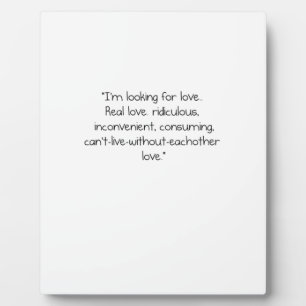 Plaque Photo Carrie Bradshaw : "Je cherche l'amour"