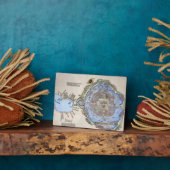 Plaque Photo Carte antique de la capitale aztèque Tenochtitlan (Côté)