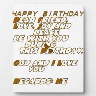 Plaque Photo Carte d'anniversaire pour un ami chrétien