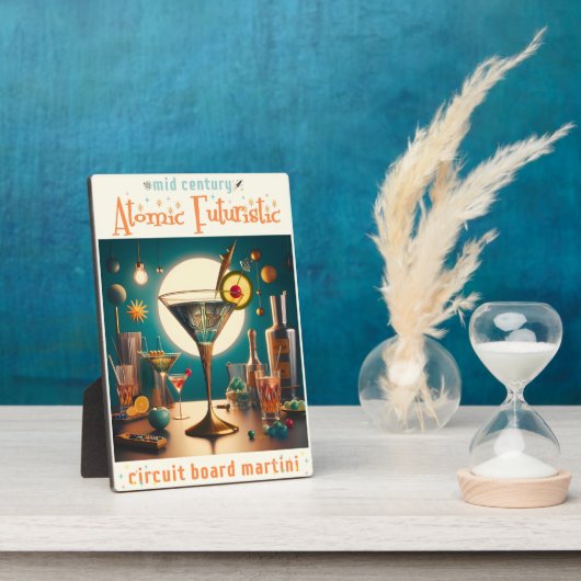 Plaque Photo Carte de circuit futuriste atomique Martini (Côté)