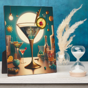 Plaque Photo Carte de circuit futuriste atomique Martini