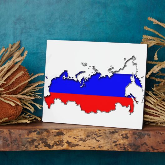 Plaque Photo Carte de la Russie (Côté)