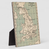 Plaque Photo Carte de la vieille Angleterre (Côté)