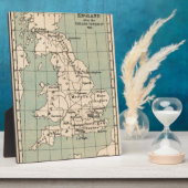 Plaque Photo Carte de la vieille Angleterre (Côté)