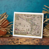 Plaque Photo Carte de l'Amérique, du Mercator 'Atlas', pub. par (Côté)