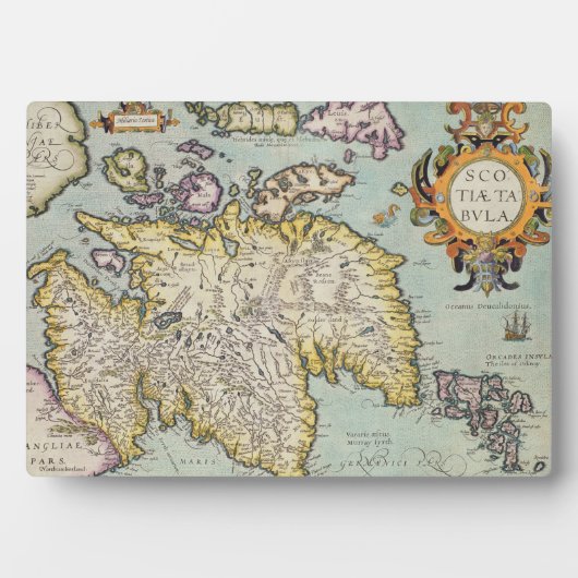 Plaque Photo Carte de l'Écosse | Miliaria Scotia (Devant)