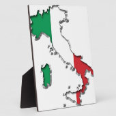 Plaque Photo Carte de l'Italie (Côté)