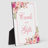 Plaque Photo Carte de mariage ou douche rose florale Cadeaux (Côté)