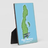 Plaque Photo Carte de Papa Westray Scotland. (Côté)