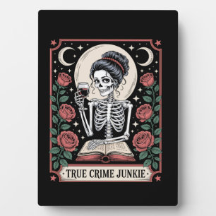 Plaque Photo Carte de tarot de junkie de crime réel d'Halloween