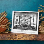 Plaque Photo Carte des Emblèmes maçonniques de 1874 (Côté)