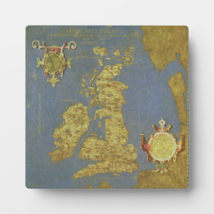 Plaque Photo Carte des îles britanniques du XVIe siècle