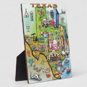 Plaque Photo Carte des loisirs du Texas (Côté)
