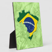 Plaque Photo Carte du Brésil (Côté)