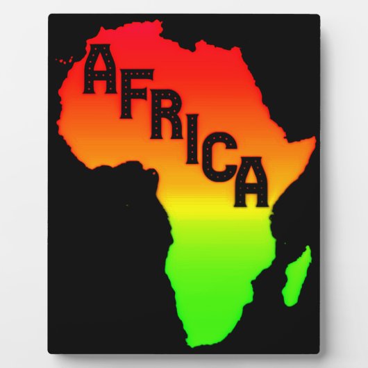 Plaque Photo Carte du continent africain (Devant)