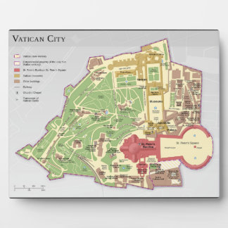 Plaque Photo Carte du diagramme de la ville du Vatican