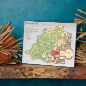 Plaque Photo Carte du diagramme de la ville du Vatican (Côté)