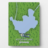 Plaque Photo Carte du lac Kochelsee, Allemagne (Devant)