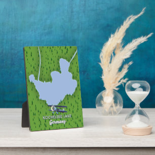 Plaque Photo Carte du lac Kochelsee, Allemagne