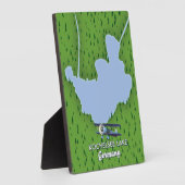 Plaque Photo Carte du lac Kochelsee, Allemagne (Côté)