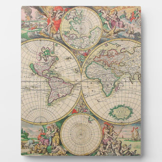 Plaque Photo Carte du monde antique
