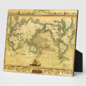 Plaque Photo Carte du monde antique (Côté)