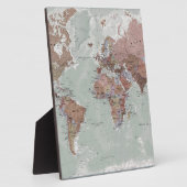 Plaque Photo Carte du monde exécutif (Côté)