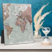 Plaque Photo Carte du monde exécutif (Côté)