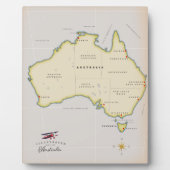 Plaque Photo Carte illustrée de l'Australie (Devant)