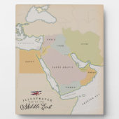 Plaque Photo Carte illustrée du Moyen-Orient. (Devant)