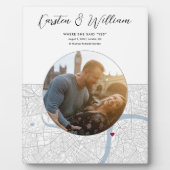 Plaque Photo Carte Londres Royaume-Uni Mariage Fiançailles cade (Devant)