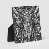 Plaque Photo Carte postale Corps visage de Chouette noire (Recto)