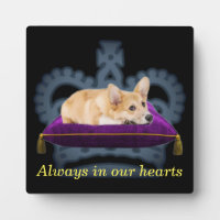 Carte postale de coussin de corgi de reine personn