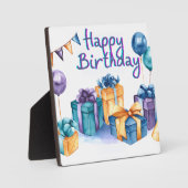 Plaque Photo Carte postale Joyeuse Anniversaire (Recto)