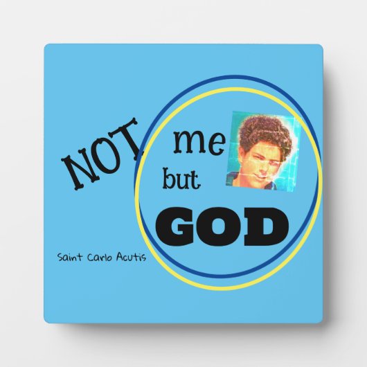 Plaque Photo Carte Saint-Carlo Acutis (Devant)