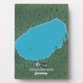 Plaque Photo Carte Steinhuder Meer Allemagne (Devant)