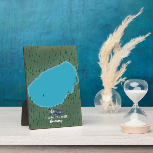 Plaque Photo Carte Steinhuder Meer Allemagne (Côté)