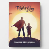 Plaque Photo Carte Superhero de Fête des pères sur mesure Happy (Devant)