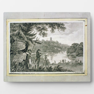 Plaque Photo Carte téléphonique de Humphrey Repton, gravée par