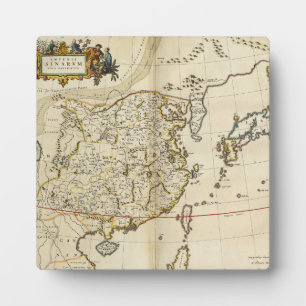 Plaque Photo Carte vintage de la Chine 1662