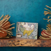 Plaque Photo Carte vintage de l'Asie | 1580 (Côté)