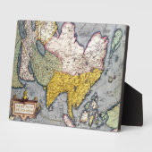 Plaque Photo Carte vintage de l'Asie | 1580 (Côté)